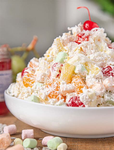 Ambrosia Salad Recipe Marshmallows And Fruit Video Dinner Then