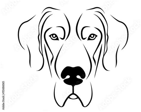 Dog Breed Line Art Logo Great Dane Stock Vector Adobe Stock