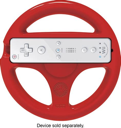 Hori Mario Mario Kart 8 Racing Wheel Attachment For Wii And Wii U Red