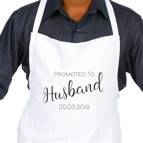 Promoted To Husband Personalised Apron By Chips And Sprinkles