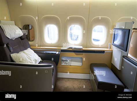 New York March 13 2016 Interior Of Boeing 747 8i The Boeing 747 Is