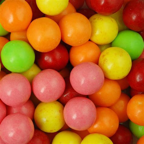 25 Mm 1” Tropical Fruit Gumballs 25 Lb Assorted Flavors Bubble Gum