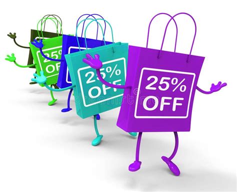 Twenty Five Percent Off On Colored Shopping Bags Show Bargains Stock