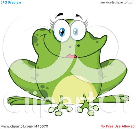 Clipart Of A Cartoon Female Frog Royalty Free Vector Illustration By