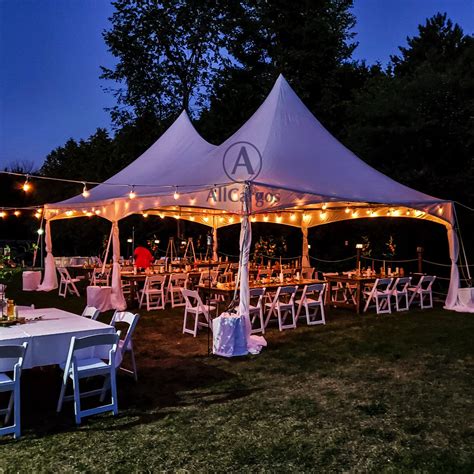 Backyard Wedding Setup In Durham Aer Tent And Event Rentals Inc