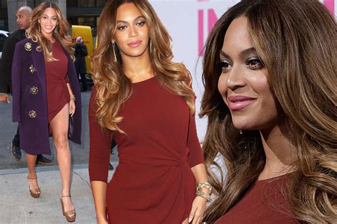 Beyonce Flashes Major Flesh In Extreme Thigh Split Dress As She Joins Taylor Swift At New York