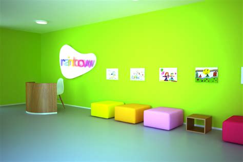 Rainbow Kindergarten Interior Design Behance