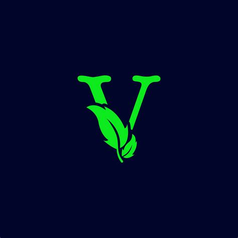 Letter V Leaf Nature Eco Green Logo Template Vector Isolated 616302