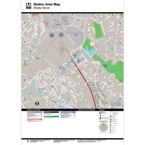 Shady Grove Area Map Print Dcmetrostore