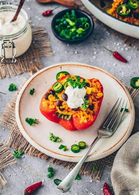 Vegan Stuffed Peppers With Mexican Rice And Beans Bianca Zapatka