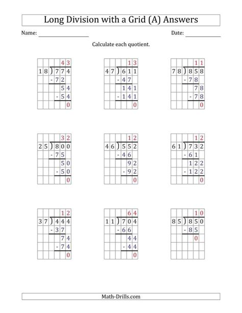 The 3 Digit By 2 Digit Long Division With Grid Assistance And Prompts