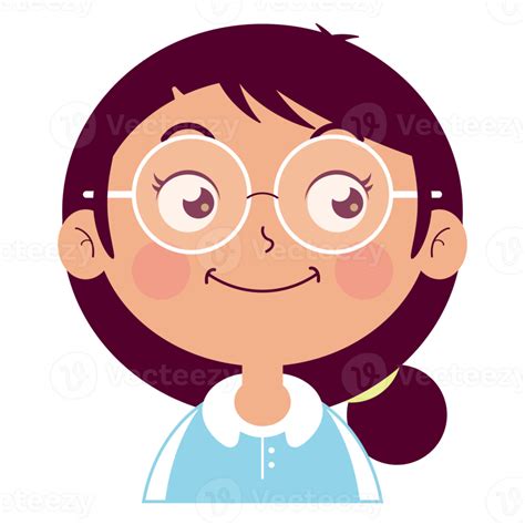 Girl Happy Face Cartoon Cute 14604256 Png