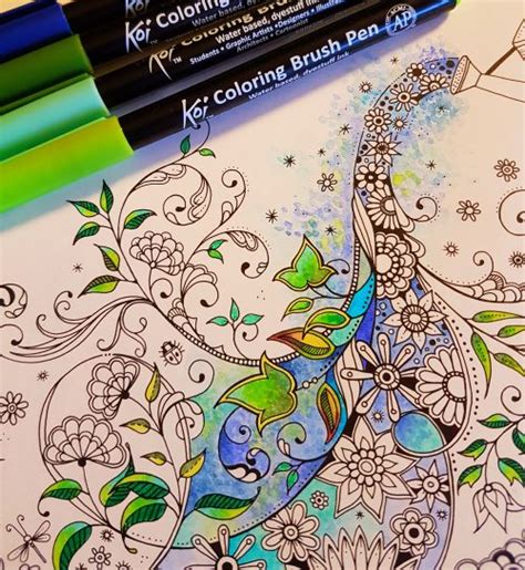 Coloring With Sakura Koi Brush Pens Color Art
