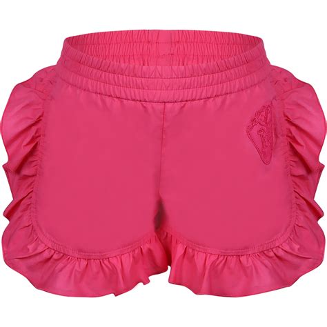 Monnalisa Girls Ruffle Shorts In Pink — Bambinifashioncom