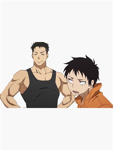 Obi Akitaru And Shinra Kusakabe Fire Force Sticker For Sale By Kawaiicrossing Redbubble