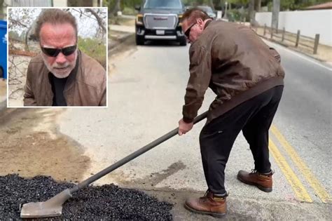 Arnold Schwarzenegger Calls Out Cbs Headline On Pothole Story