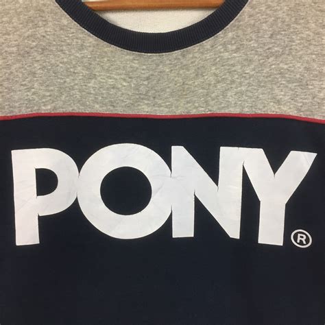Rare Vintage Pony Sweatshirt Crewneck Biglogo Spellout Pony Etsy