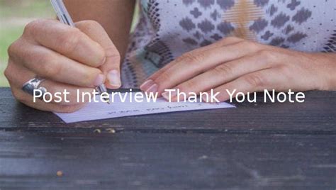 8 Post Interview Thank You Notes Free Sample Example Format