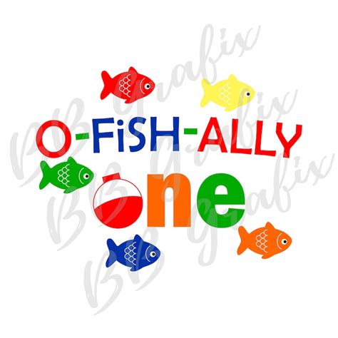 Digital Png File O Fish Ally One 1st Birthday Fishing Etsy