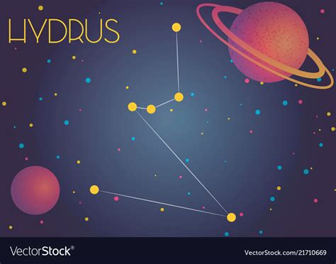 The Constellation Hydrus Royalty Free Vector Image