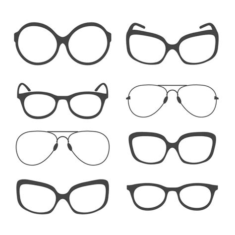 glasses and sunglasses silhouettes stock vector image by ©renomartin