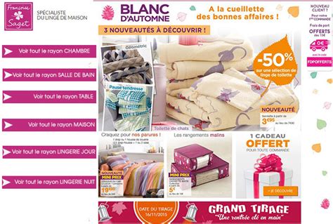 Soldes francoise saget, promo soldes linge de maison pas cher, les soldes francoise saget, c'est parti ! -50% et + sur votre linge de Maison d'Automne avec ...