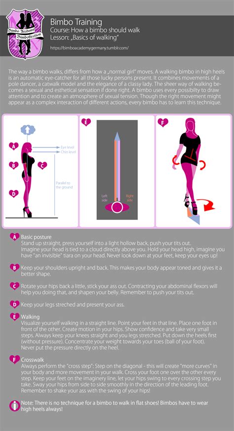 Bimbo Training “how A Bimbo Should Walk Basics Of Walking” Pink
