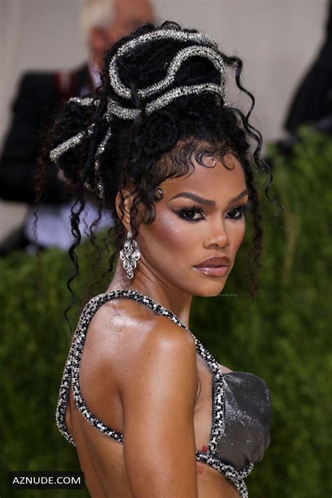 Teyana Taylor Sexy Shows Off Her Boobs And Legs At The 2021 Met Gala In Nyc Aznude