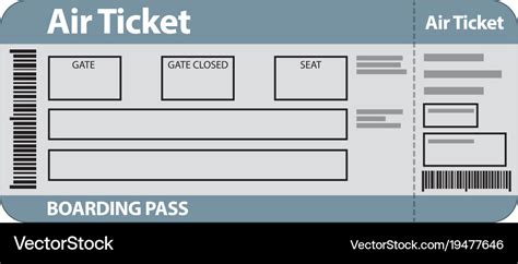 Blank Plane Ticket Template Printable