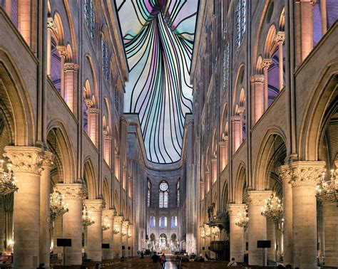 Trnsfrm Imagines A Twisting Stained Glass Spire Replacing Notre Dame