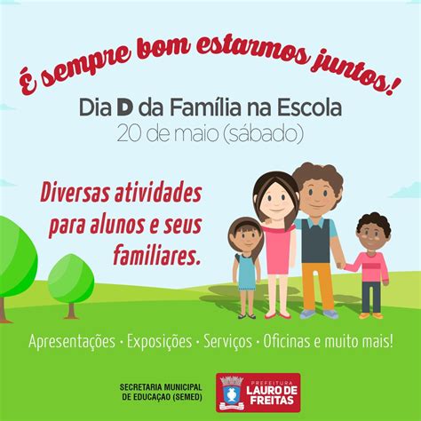 Na deliciosa e ensolarada manhã desse último sábado compartilharmos momentos especiais de convivência e encontros em nossa escola. Dia "D" da Família na Escola acontece neste sábado em Lauro de Freitas - LF News