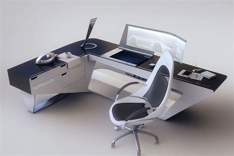 Sleek Otherworldly Work Desks Futuristic Work Desk