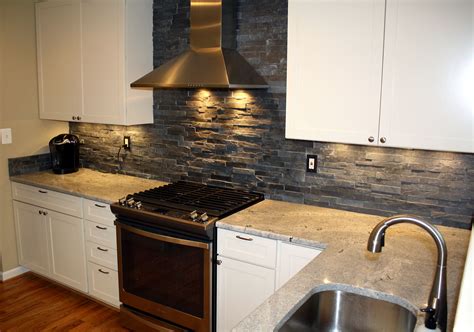 Natural Stacked Stone Backsplash Tiles For Kitchens And Bathrooms