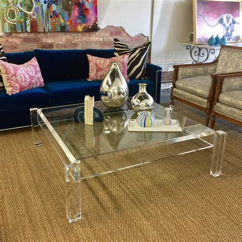 Vintage Lucite Glass Coffee Table Park Eighth