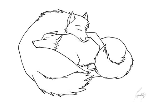 If you're looking for cute animals doing cute things than watch these cute animal videos. Cuddling Wolves Lineart by Informality1993 on DeviantArt