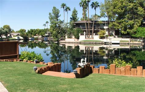 Ft., with barrel tile roofs and concrete block construction. Phoenix man made lakes that allow boating