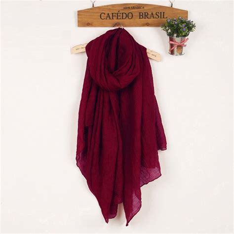 Winter Scarf Women High Quality Shawls And Scarves Linen Cotton Scarf Warm Desigual Solid Color