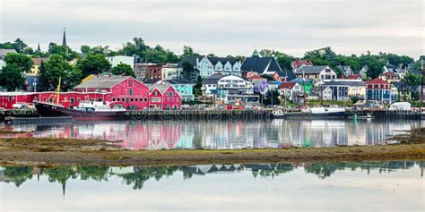 Cityscape Of Lunenburg In Nova Scotia Canada Stock Image Image Of
