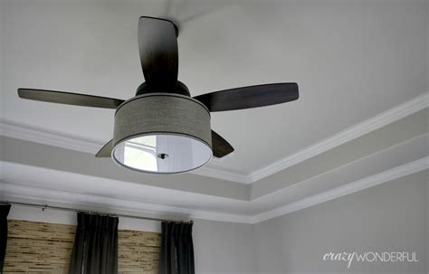 This fan is operated by two stylish pull chains. DIY drum shade ceiling fan - Crazy Wonderful