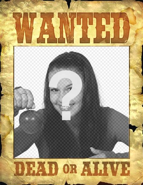 Wanted Poster Mit Ihrem Bild