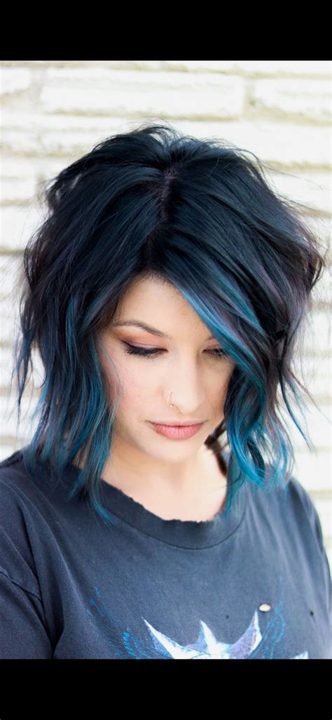 20 Blue Balayage On Black Hair Fashionblog
