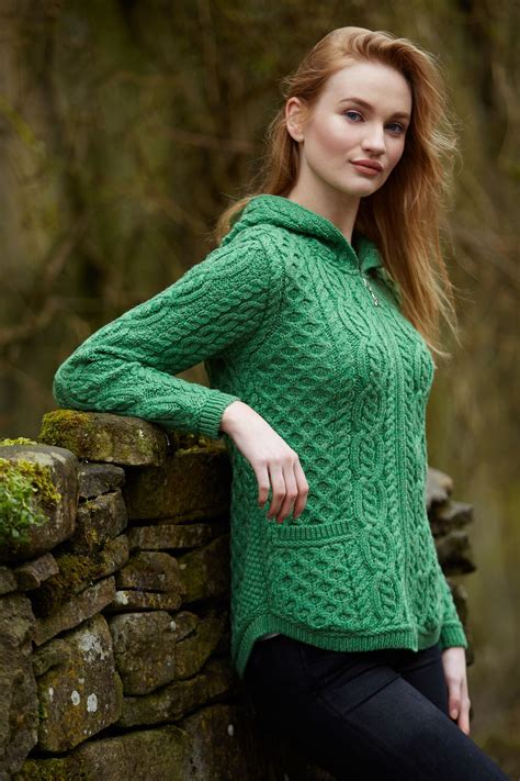 aran knitted cardigan by natallia kulikouskaya for arancrafts of
