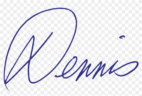 Download Dennis Ricci Blue Handwritten Signature Png Clipart Png
