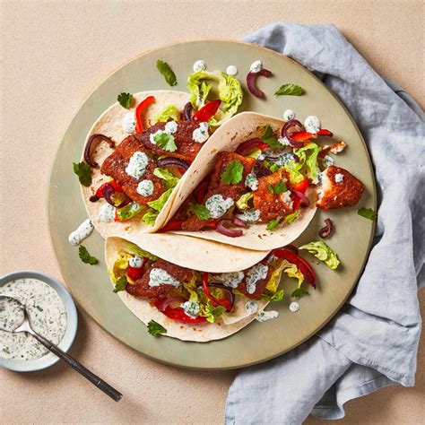 Jalapeño mayo gives the tacos a perfect dressing that doesn't overpower the fish. Baja-Style Fish Tacos With Coriander Mayo Recipe | Gousto
