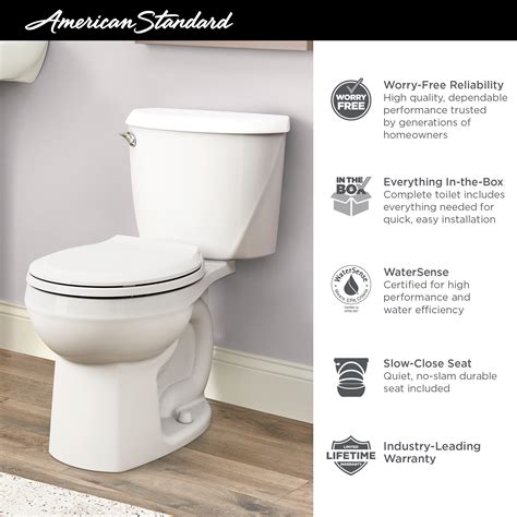 Reliant Two Piece 128 Gpf48 Lpf Standard Height Round Front Toilet