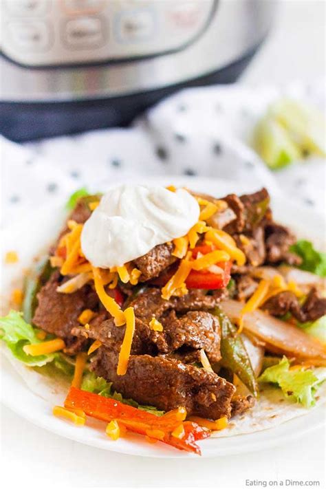 Fajitas are typically made with flank steak or skirt steak. Instant pot steak fajitas recipe - 5 ingredient pressure cooker steak fajitas