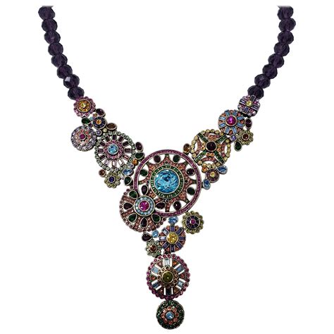 Heidi Daus Embellished Kaleidoscope Flower Crystal Large Pendant