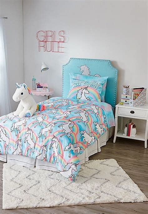 Spend this time at home to refresh your home decor style! Unicorn Bed in a Bag - Twin Size | Justice | Bedroom ...