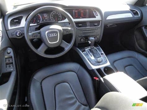 Black Interior 2009 Audi A4 2.0T Premium quattro Sedan ...