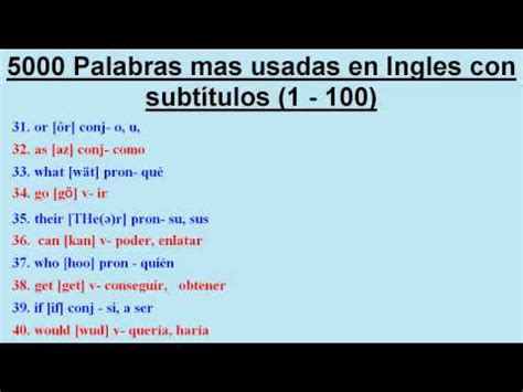 Otras palabras de amor ya es difícil expresar emociones en nuestro propio lenguaje, así que imaginaos en. 5000 Palabras mas usadas en Ingles (1 - 100) - YouTube